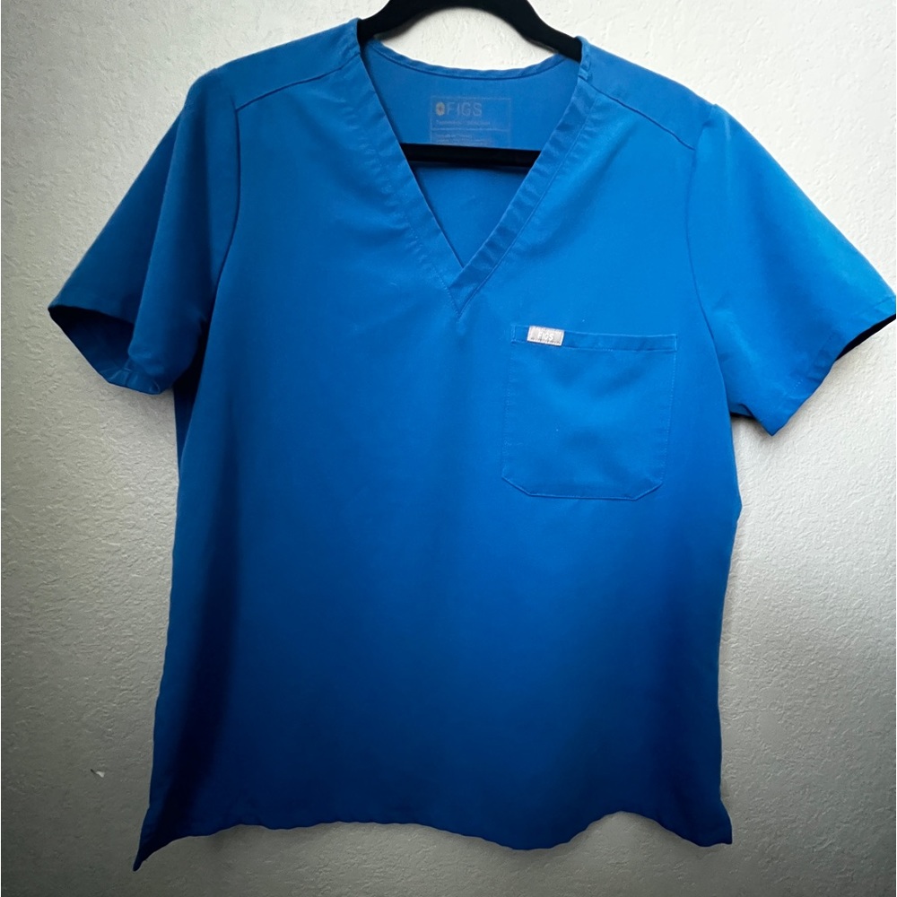 Large Figs Royal Blue Catarina scrub top